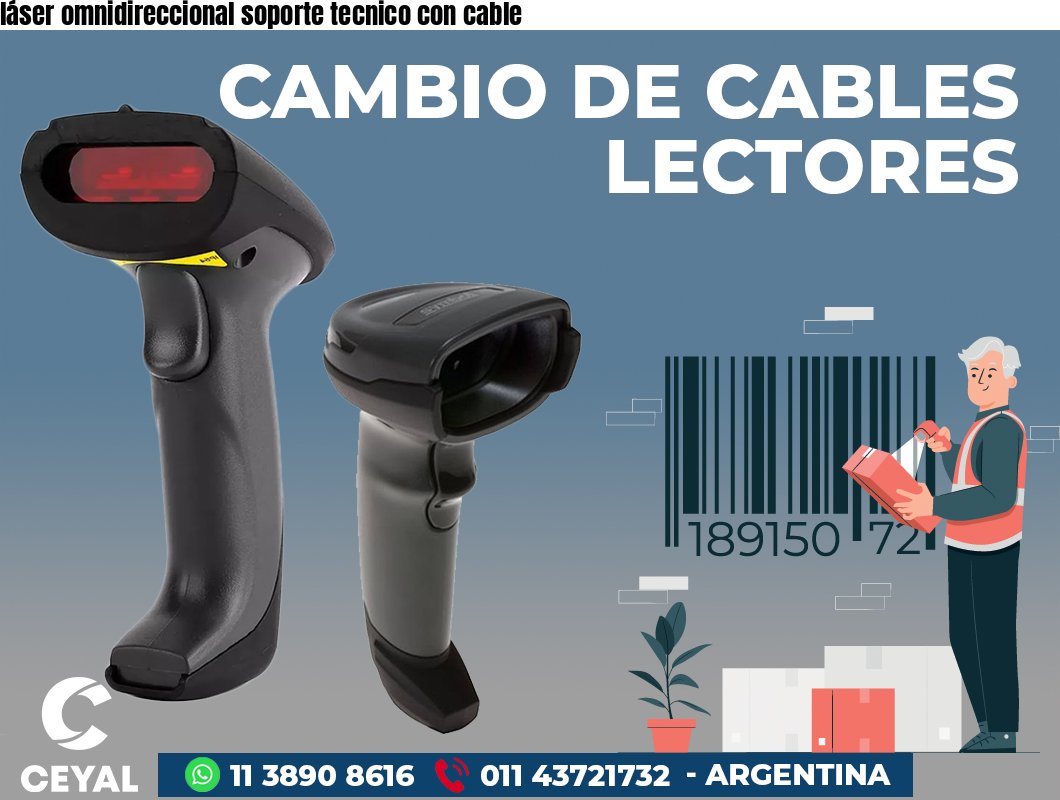 láser omnidireccional soporte tecnico con cable