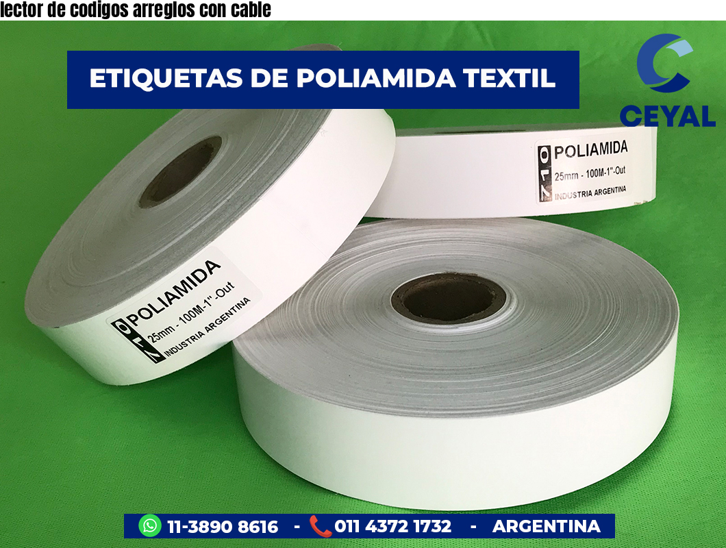 lector de codigos arreglos con cable