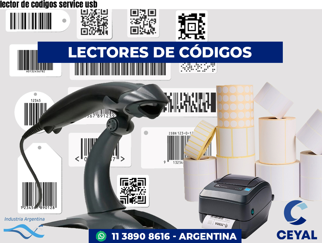 lector de codigos service usb