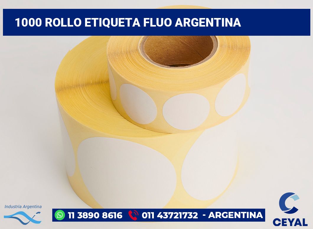 1000 Rollo etiqueta fluo argentina