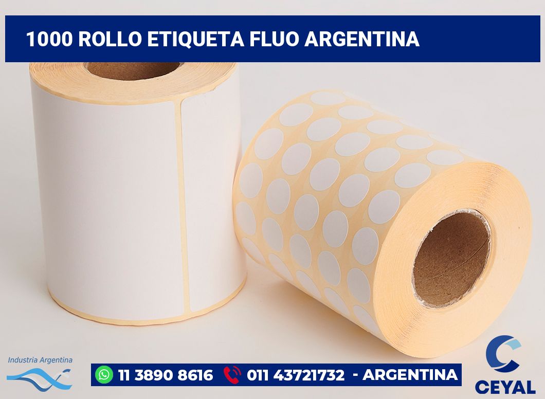 1000 Rollo etiqueta fluo argentina