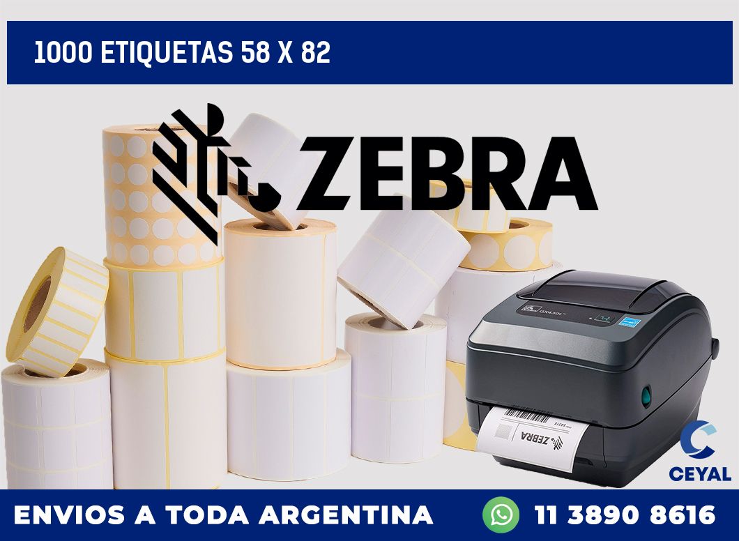 1000 etiquetas 58 x 82