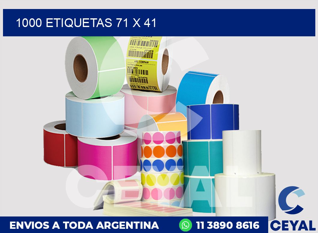 1000 etiquetas 71 x 41