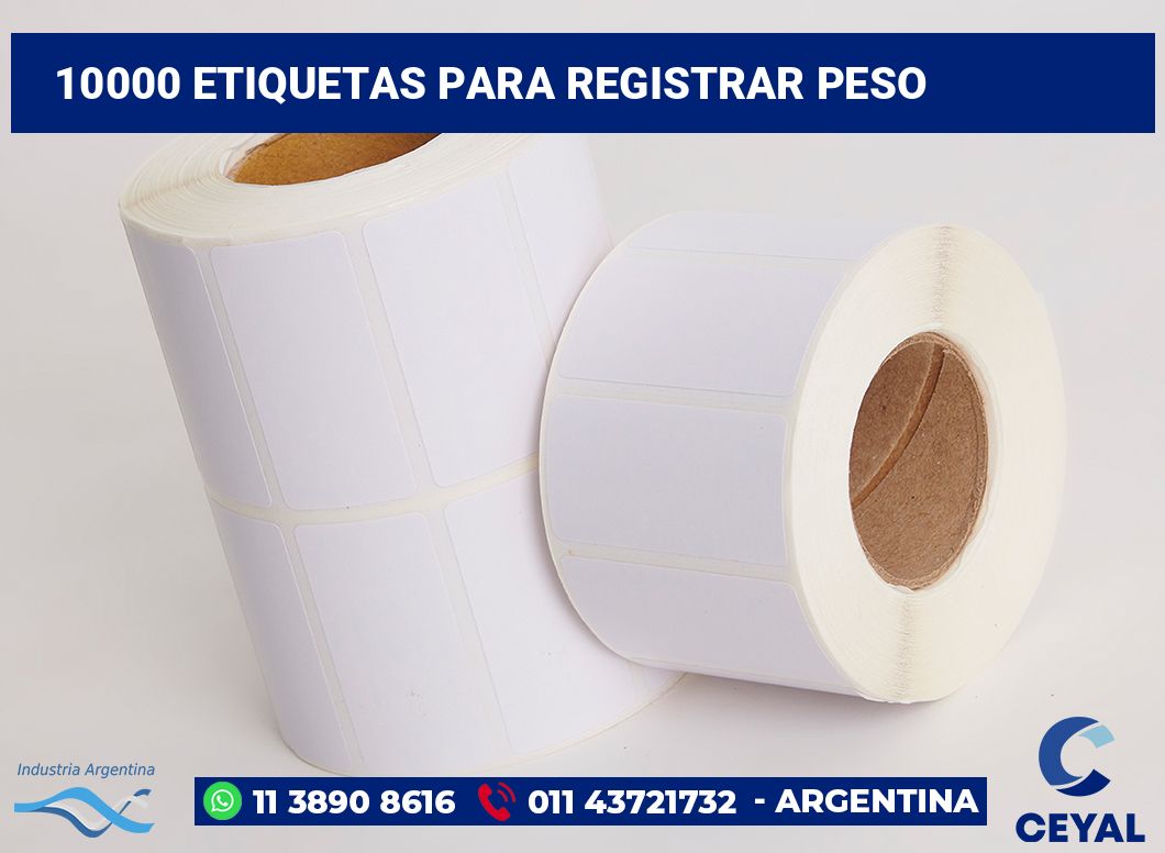 10000 Etiquetas para registrar peso