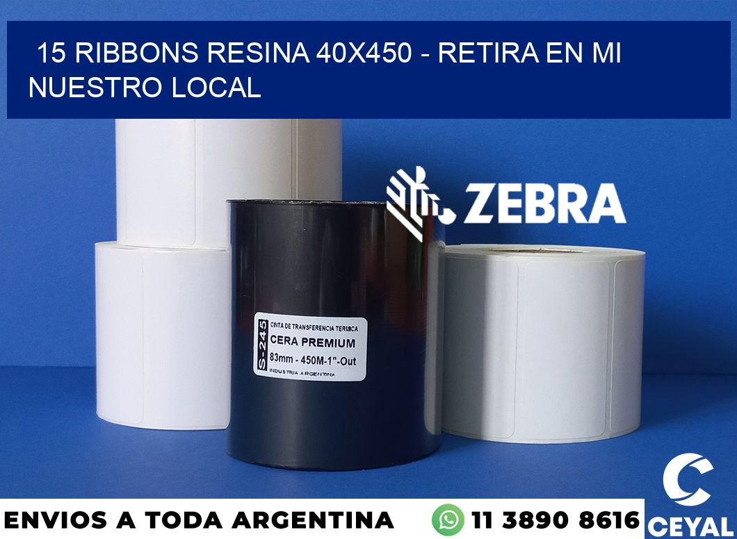 15 Ribbons resina 40x450 - retira en mi nuestro local