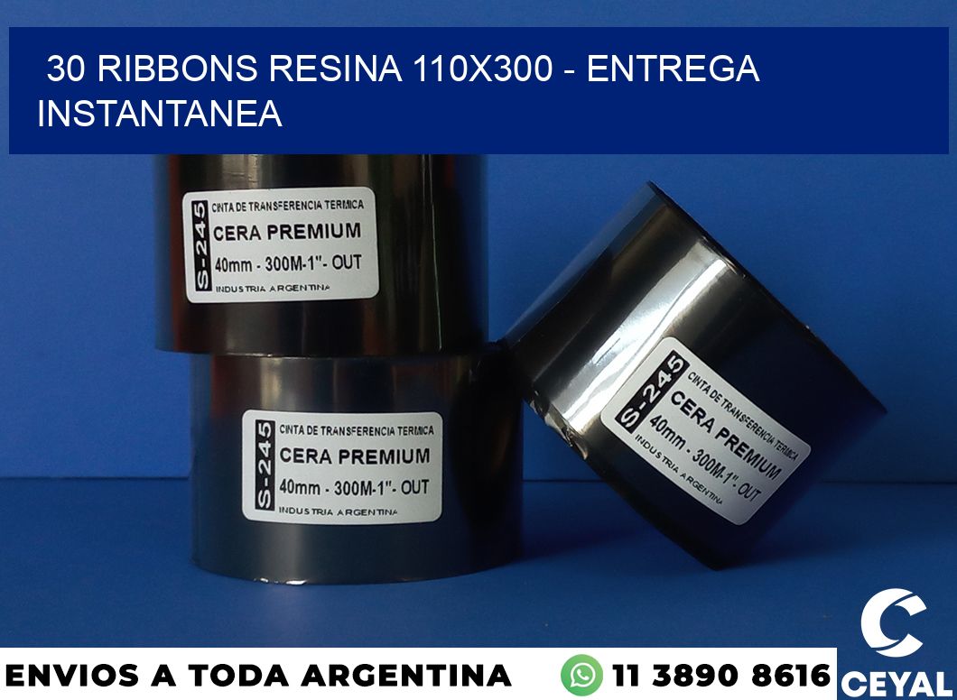 30 Ribbons resina 110×300 – entrega instantanea