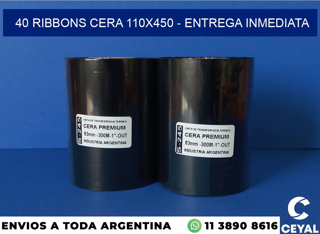 40 Ribbons cera 110x450 - Entrega inmediata