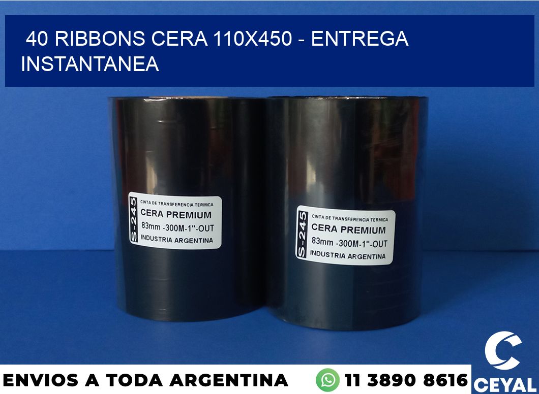 40 Ribbons cera 110×450 – entrega instantanea