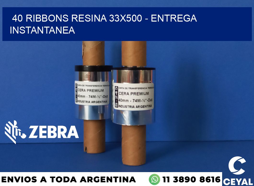 40 Ribbons resina 33x500 - entrega instantanea