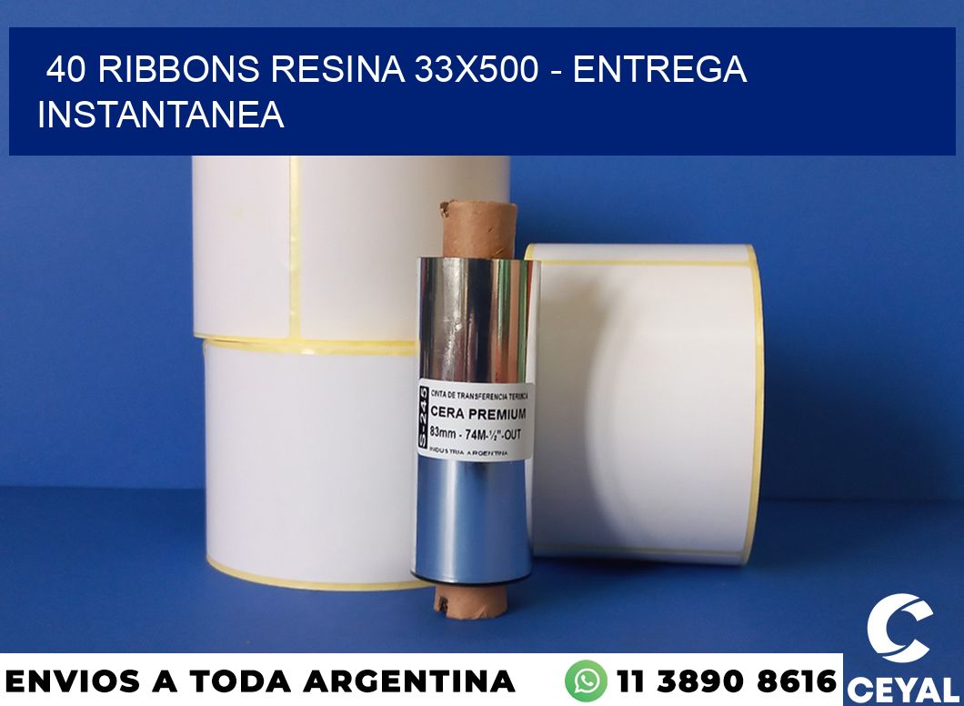 40 Ribbons resina 33×500 – entrega instantanea