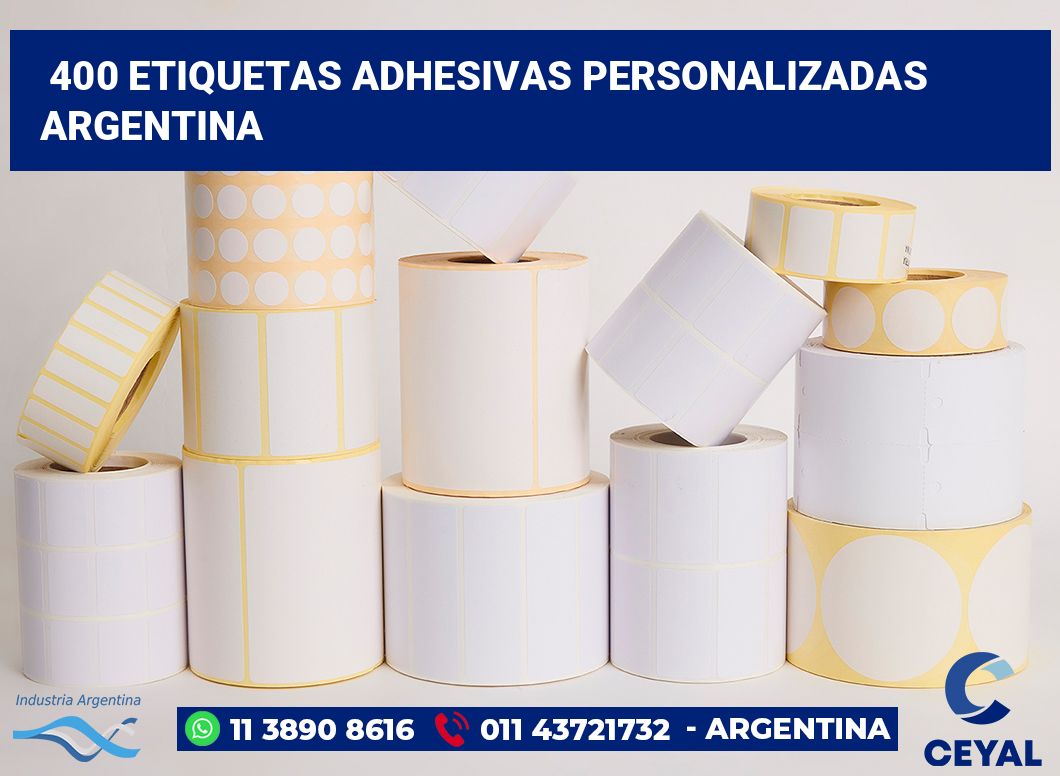 400 Etiquetas adhesivas personalizadas argentina