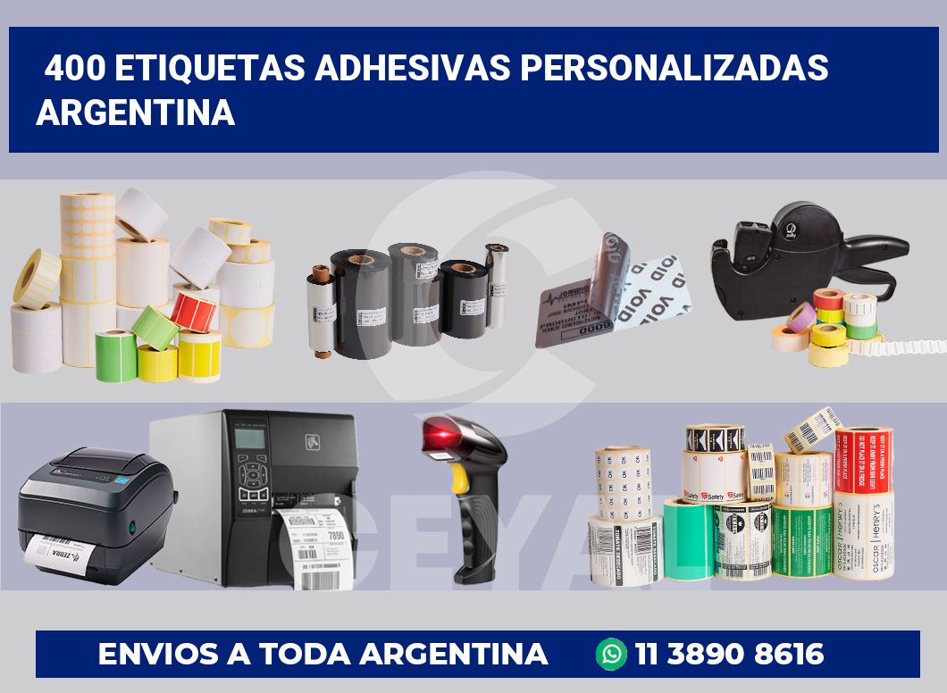 400 Etiquetas adhesivas personalizadas argentina