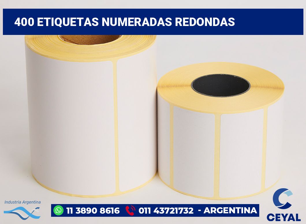 400 Etiquetas numeradas redondas
