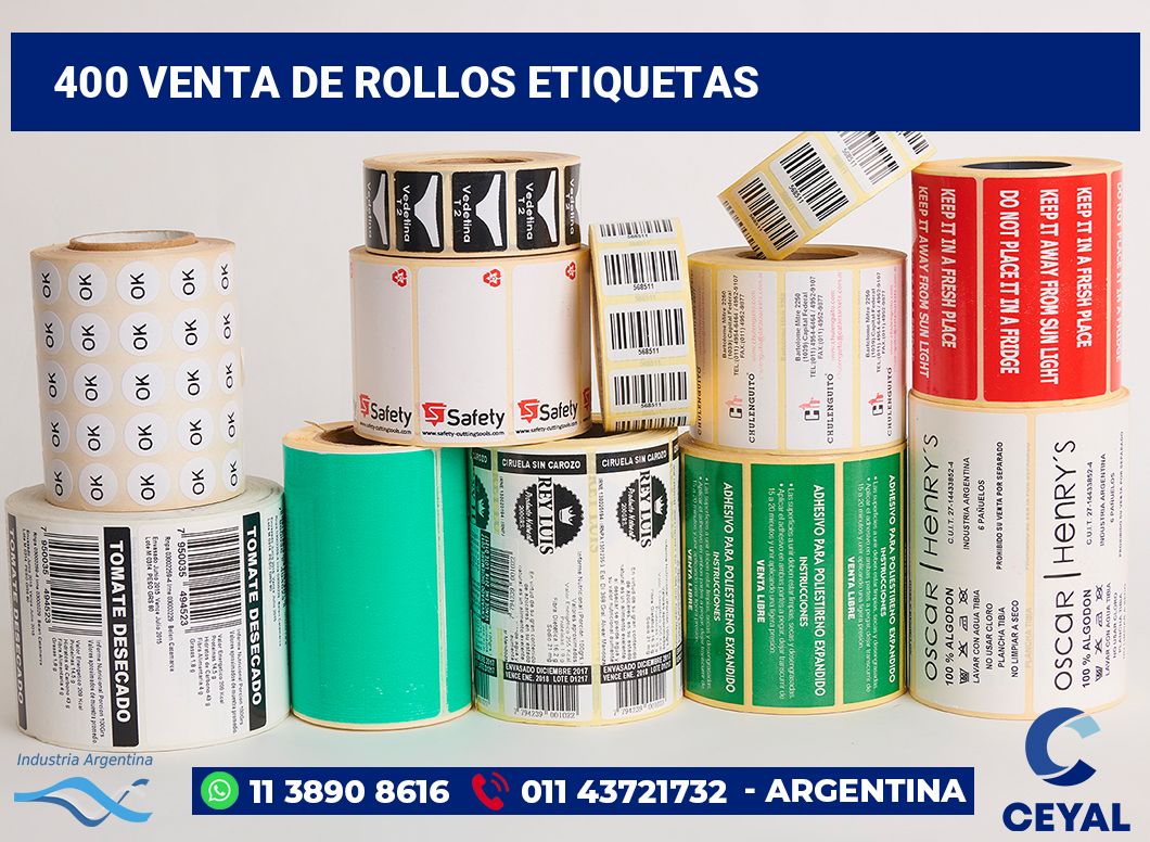 400 Venta de rollos etiquetas