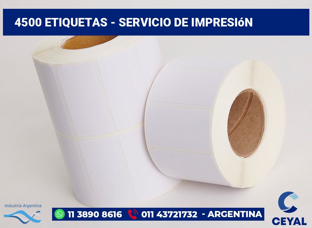 4500 etiquetas - servicio de impresión