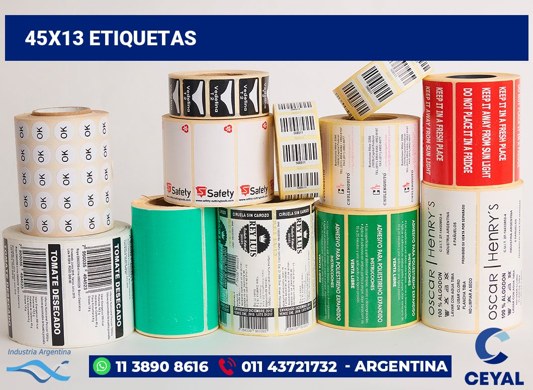 45x13 Etiquetas