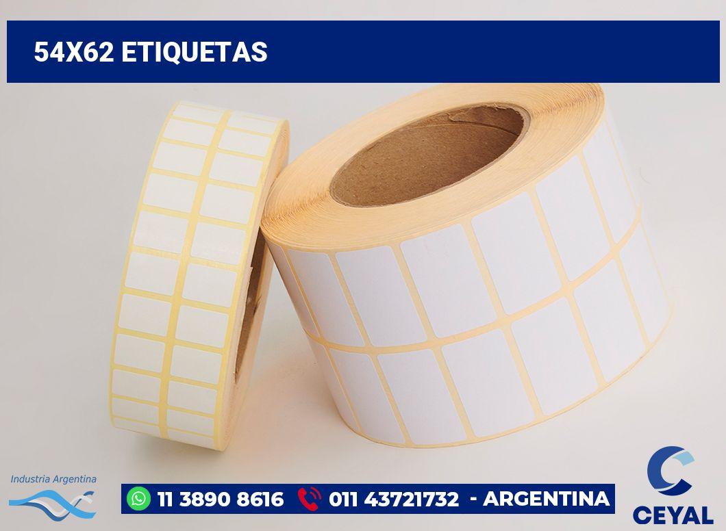 54x62 Etiquetas