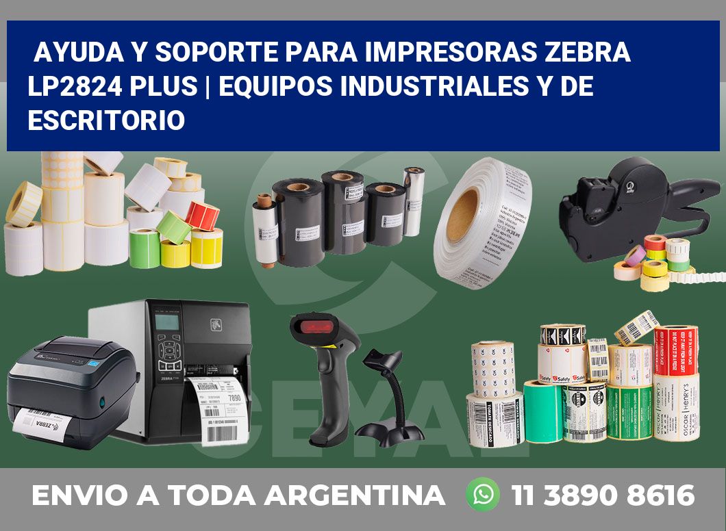 Ayuda y soporte para impresoras Zebra LP2824 Plus | Equipos industriales y de escritorio