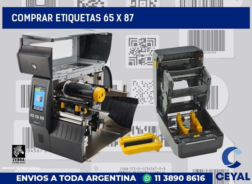 Comprar etiquetas 65 x 87