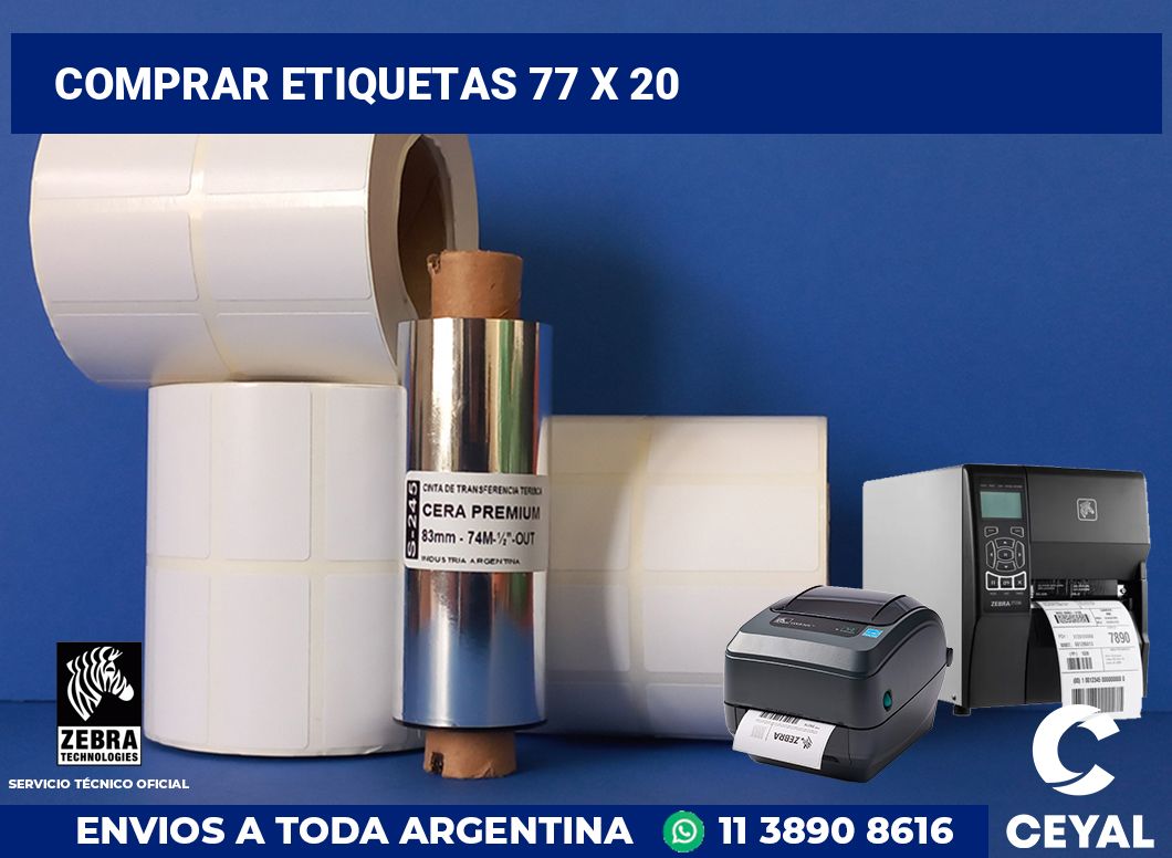 Comprar etiquetas 77 x 20