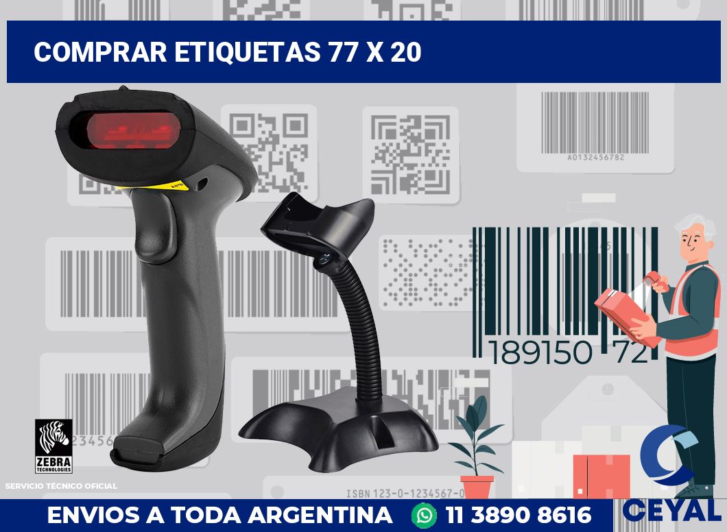 Comprar etiquetas 77 x 20