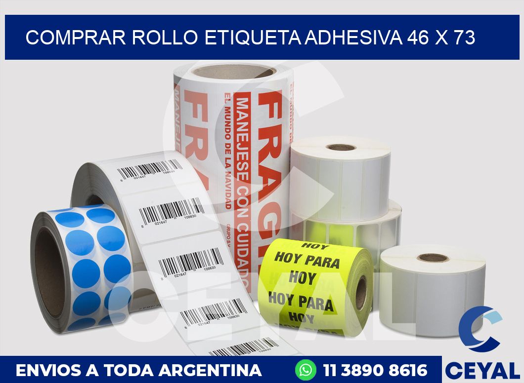 Comprar rollo etiqueta adhesiva 46 x 73