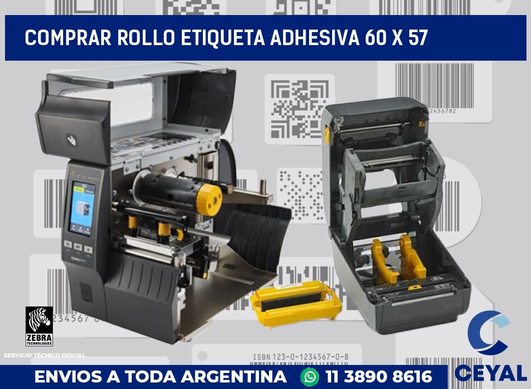 Comprar rollo etiqueta adhesiva 60 x 57