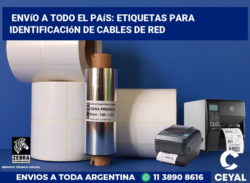 Envío a Todo el País: Etiquetas para Identificación de Cables de Red