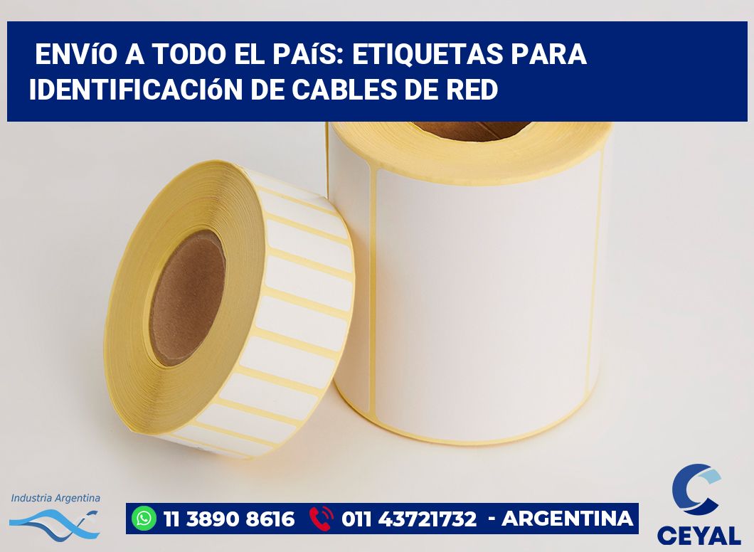 Envío a Todo el País: Etiquetas para Identificación de Cables de Red