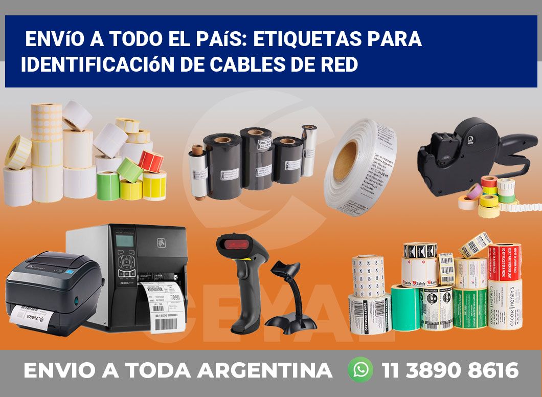 Envío a Todo el País: Etiquetas para Identificación de Cables de Red