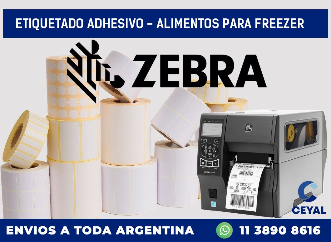 Etiquetado adhesivo - alimentos para freezer