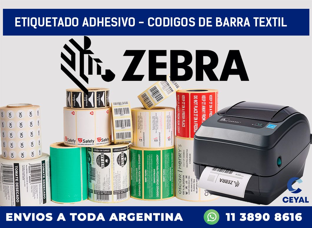 Etiquetado adhesivo - codigos de barra textil