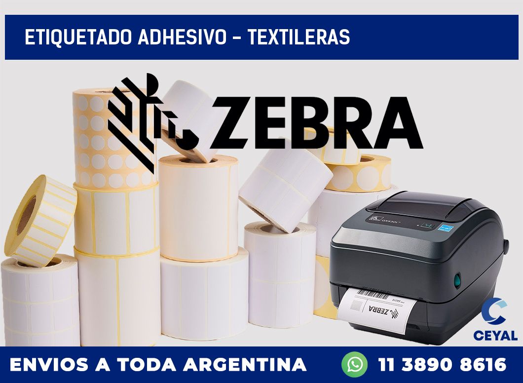 Etiquetado adhesivo – textileras