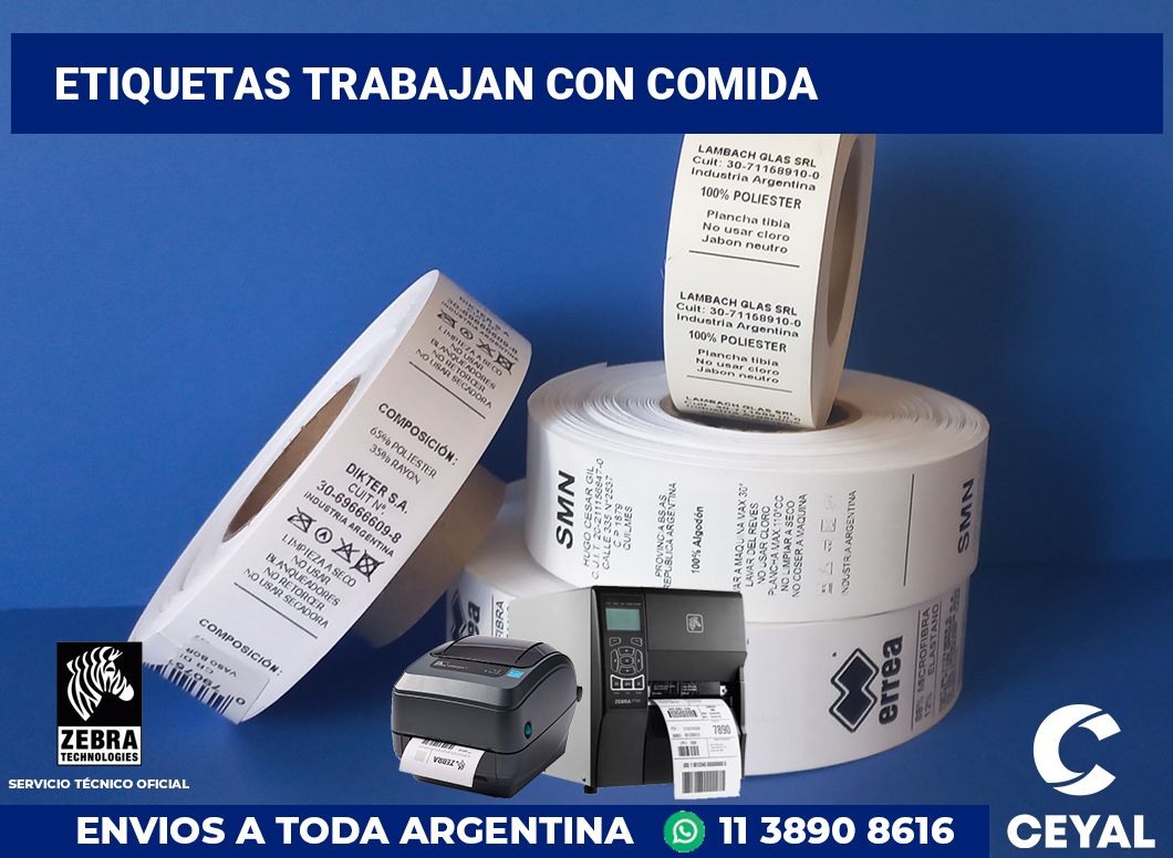 Etiquetas Trabajan con comida