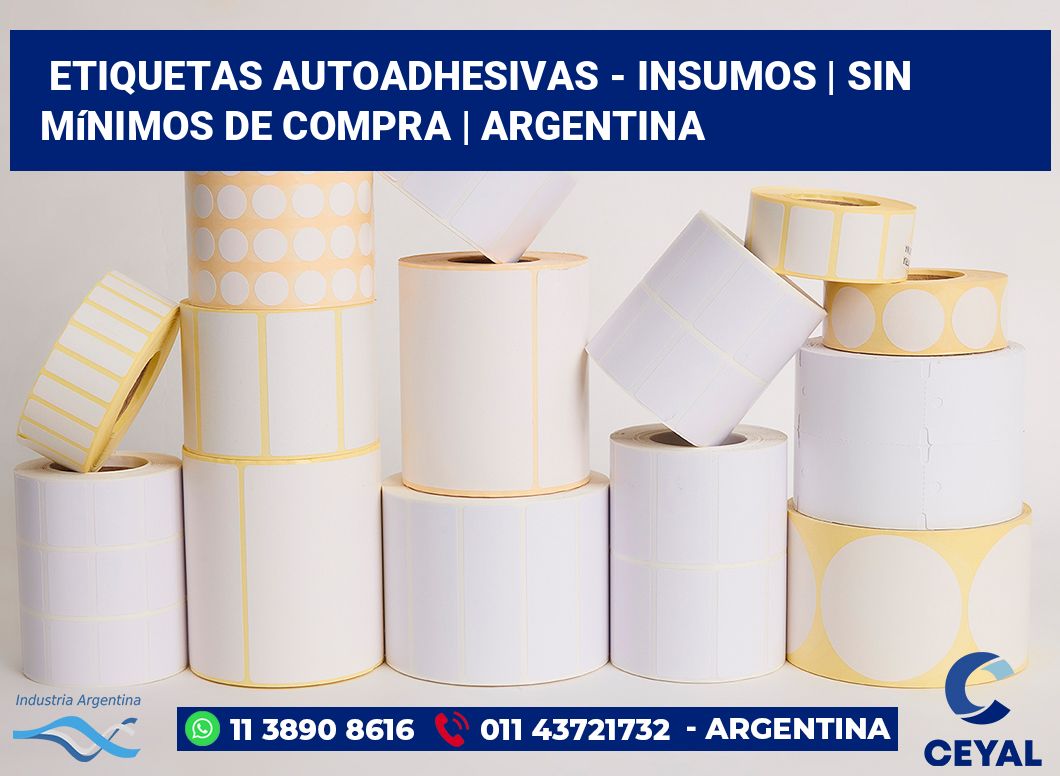 Etiquetas autoadhesivas - insumos | Sin mínimos de compra | Argentina