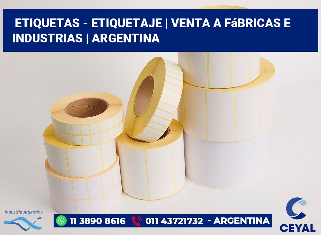 Etiquetas - etiquetaje | Venta a fábricas e industrias | Argentina