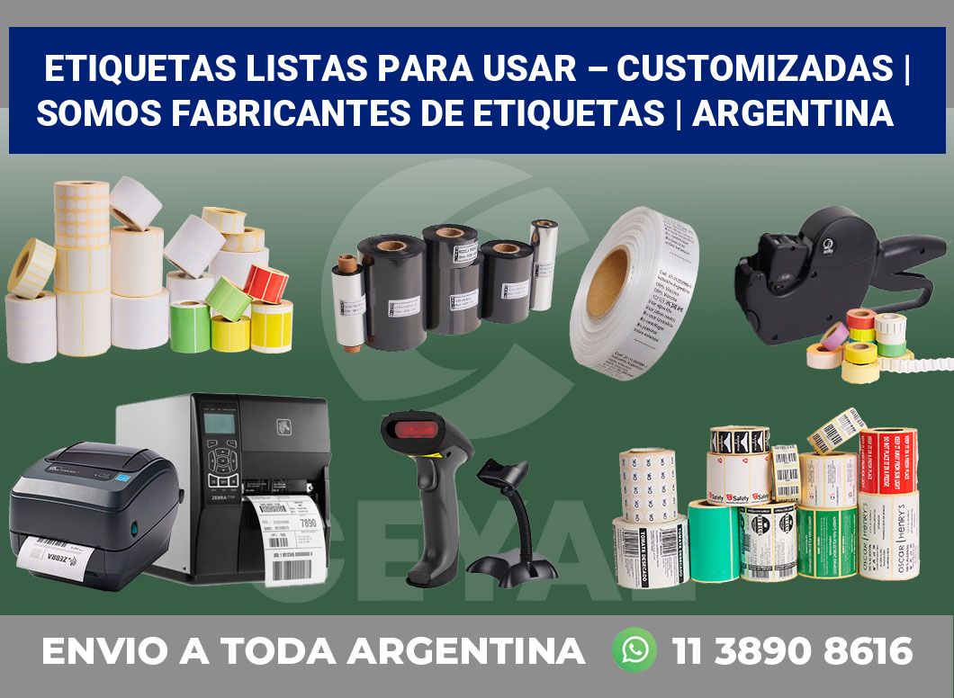 Etiquetas listas para usar – customizadas | Somos fabricantes de etiquetas | Argentina