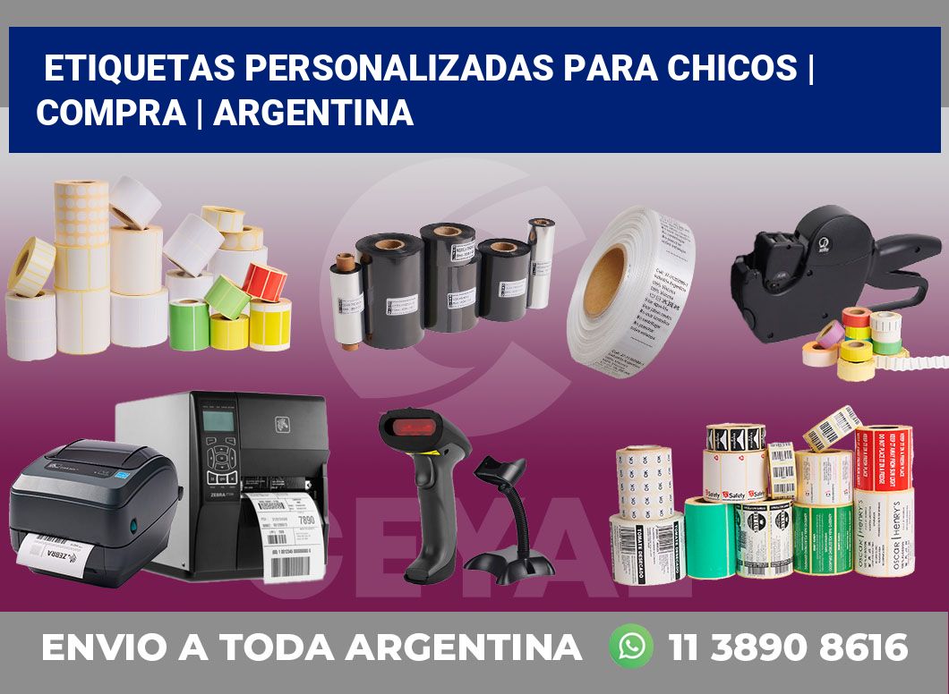 Etiquetas personalizadas para chicos | Compra | Argentina