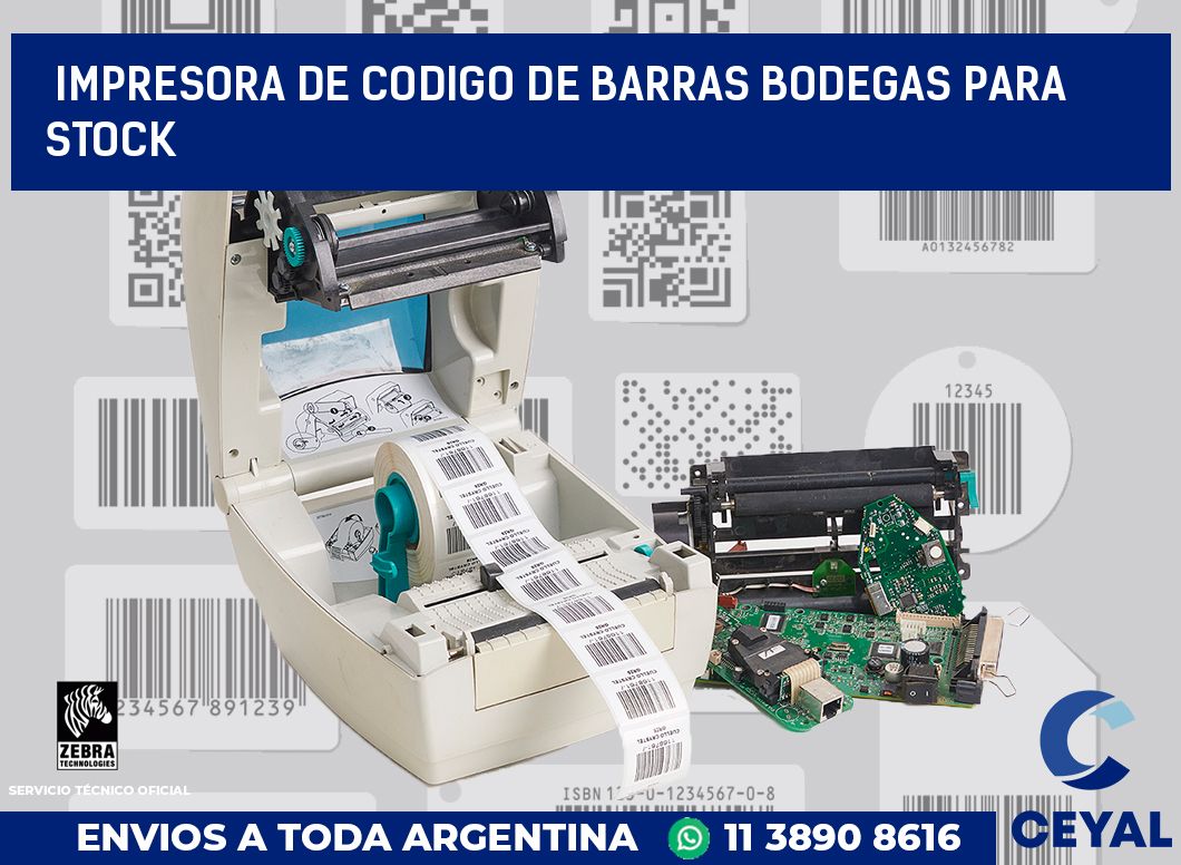 Impresora de codigo de barras Bodegas para stock