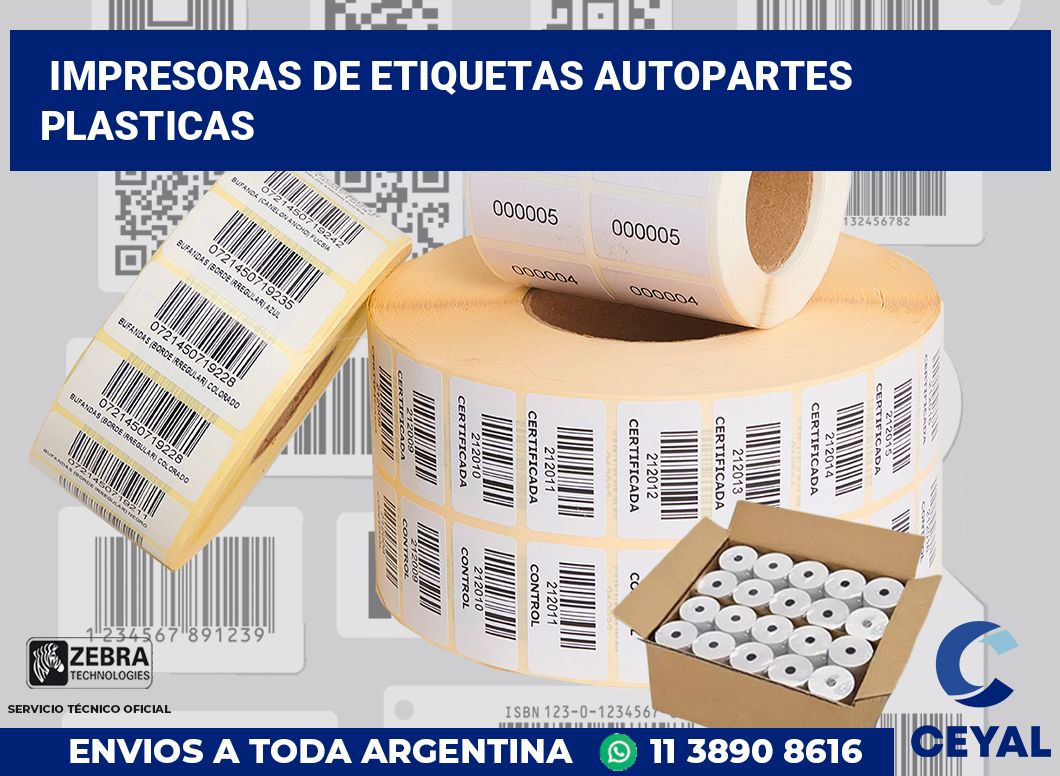 Impresoras de etiquetas Autopartes plasticas
