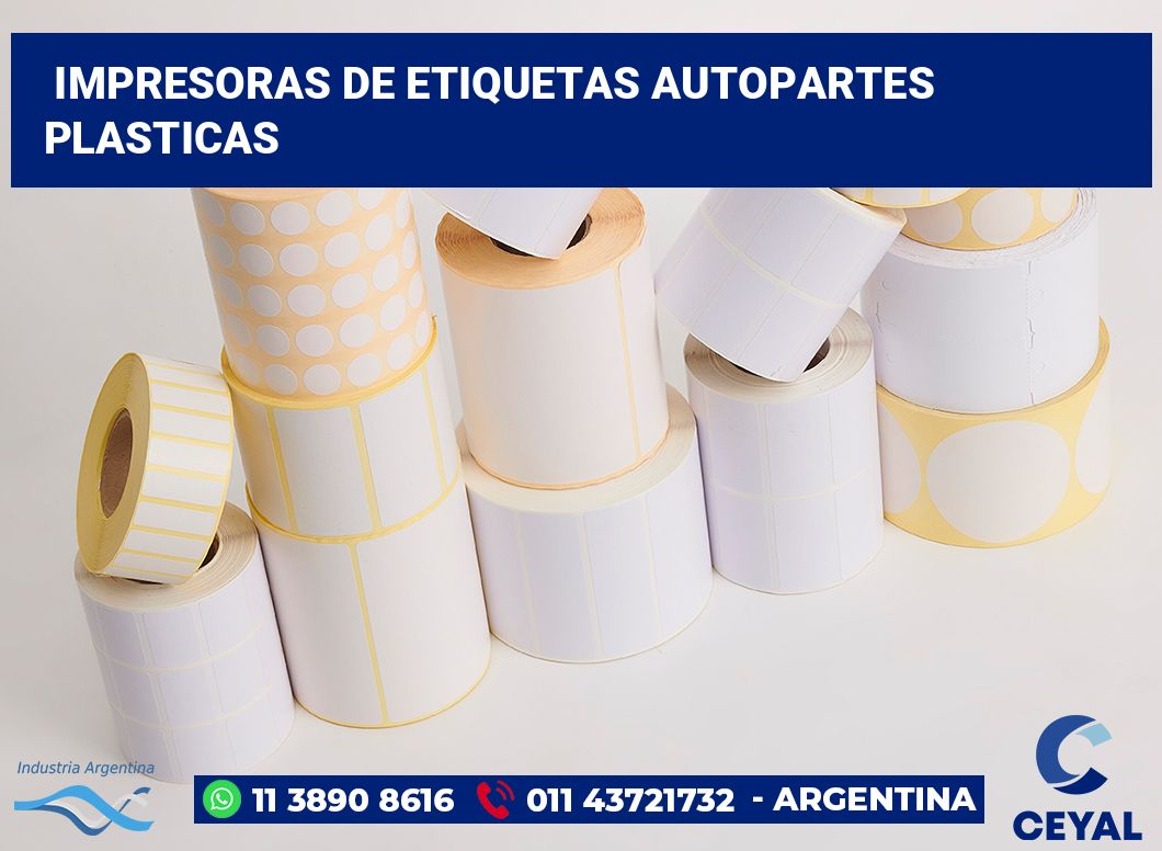 Impresoras de etiquetas Autopartes plasticas