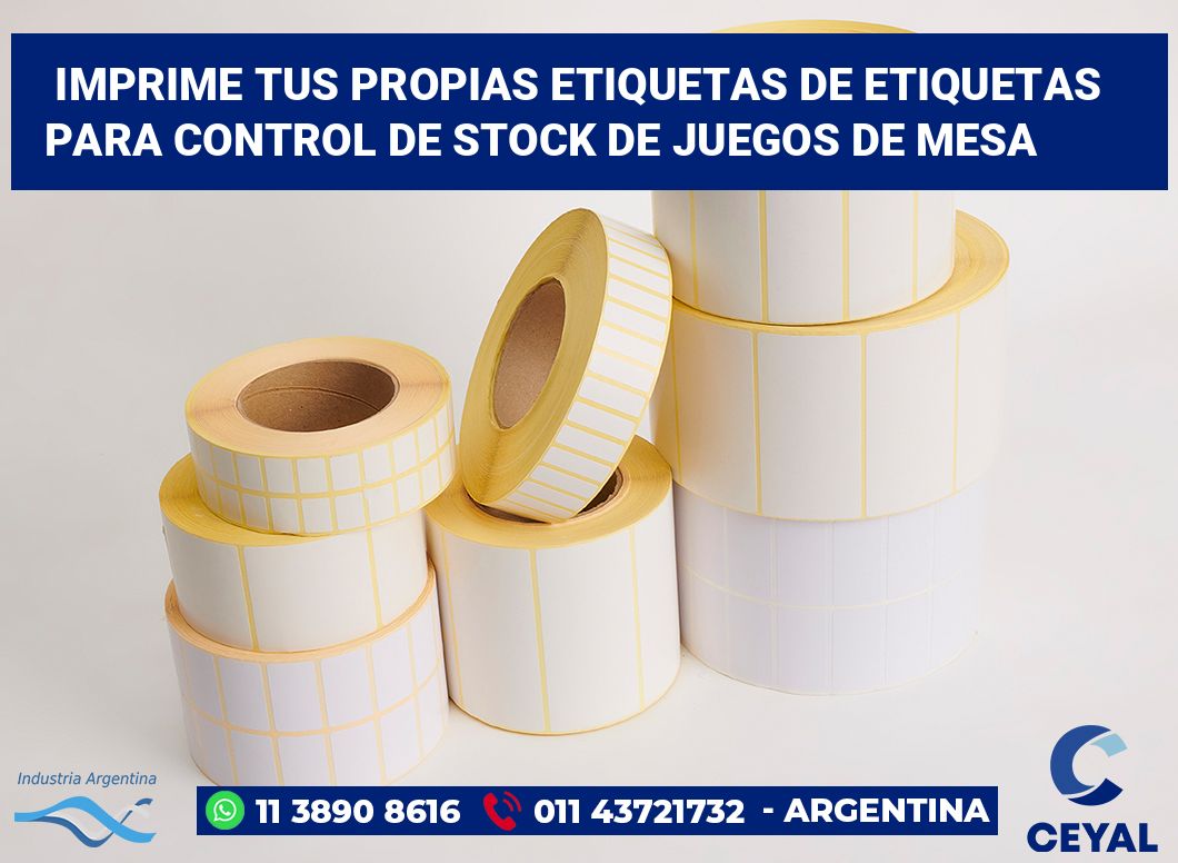 Imprime tus Propias Etiquetas de Etiquetas para Control de Stock de Juegos de Mesa
