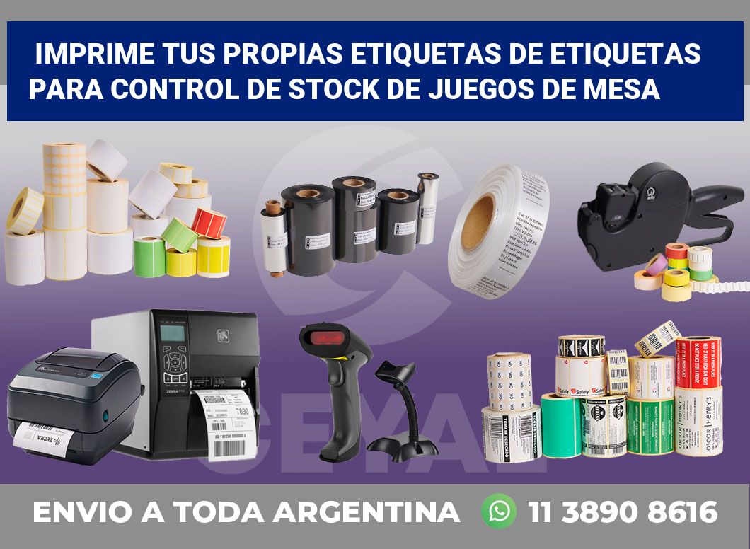 Imprime tus Propias Etiquetas de Etiquetas para Control de Stock de Juegos de Mesa