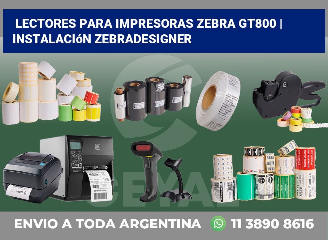 Lectores para impresoras Zebra GT800 | Instalación ZebraDesigner