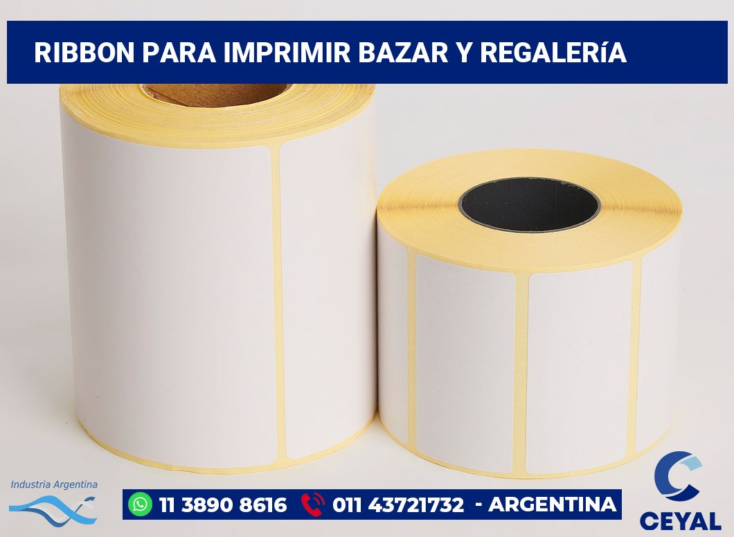 Ribbon para imprimir Bazar y regalería