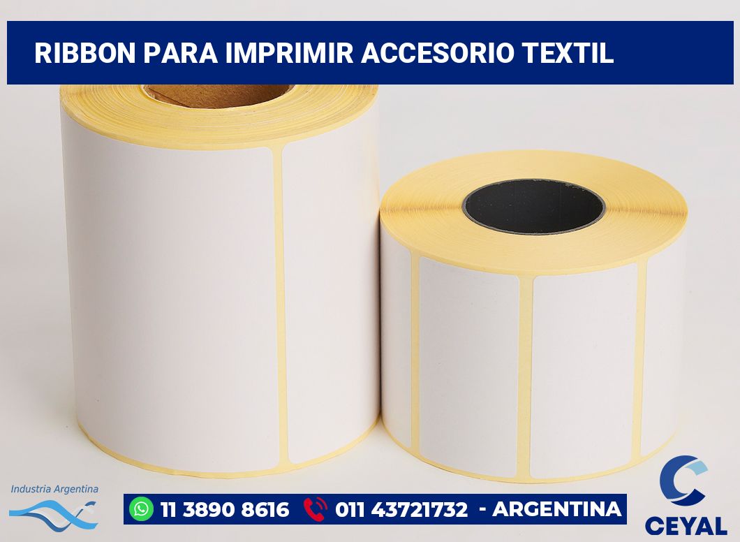 Ribbon para imprimir accesorio textil