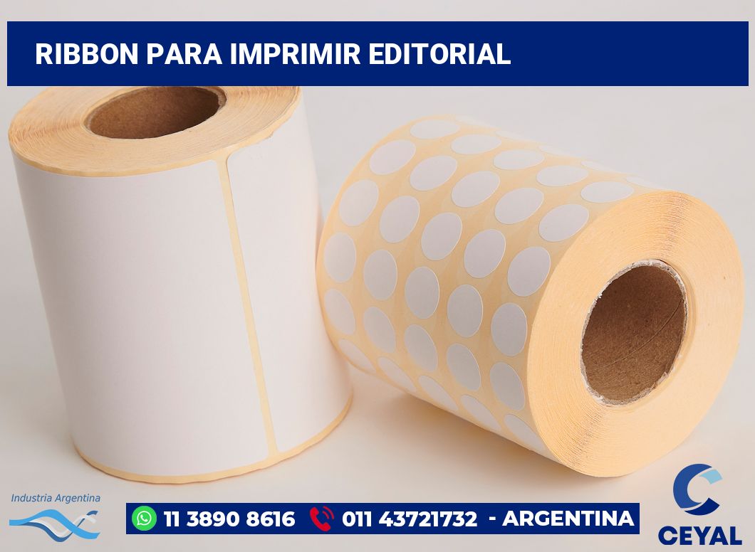 Ribbon para imprimir editorial