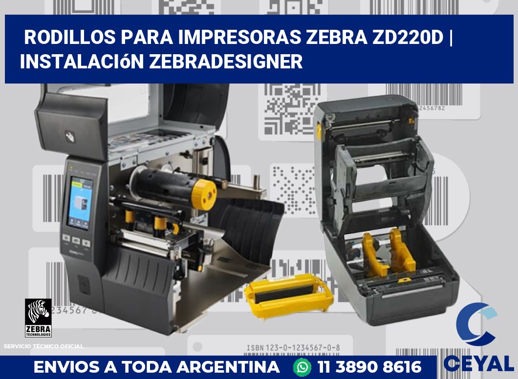 Rodillos para impresoras Zebra ZD220d | Instalación ZebraDesigner