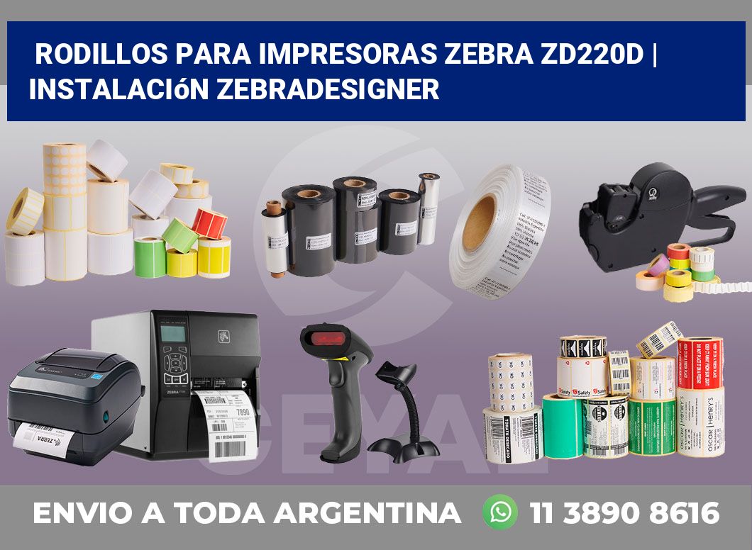 Rodillos para impresoras Zebra ZD220d | Instalación ZebraDesigner