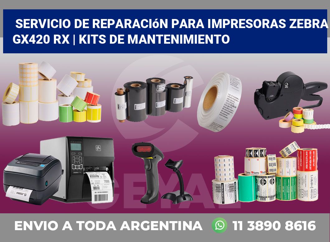 Servicio de reparación para impresoras Zebra GX420 RX | Kits de mantenimiento